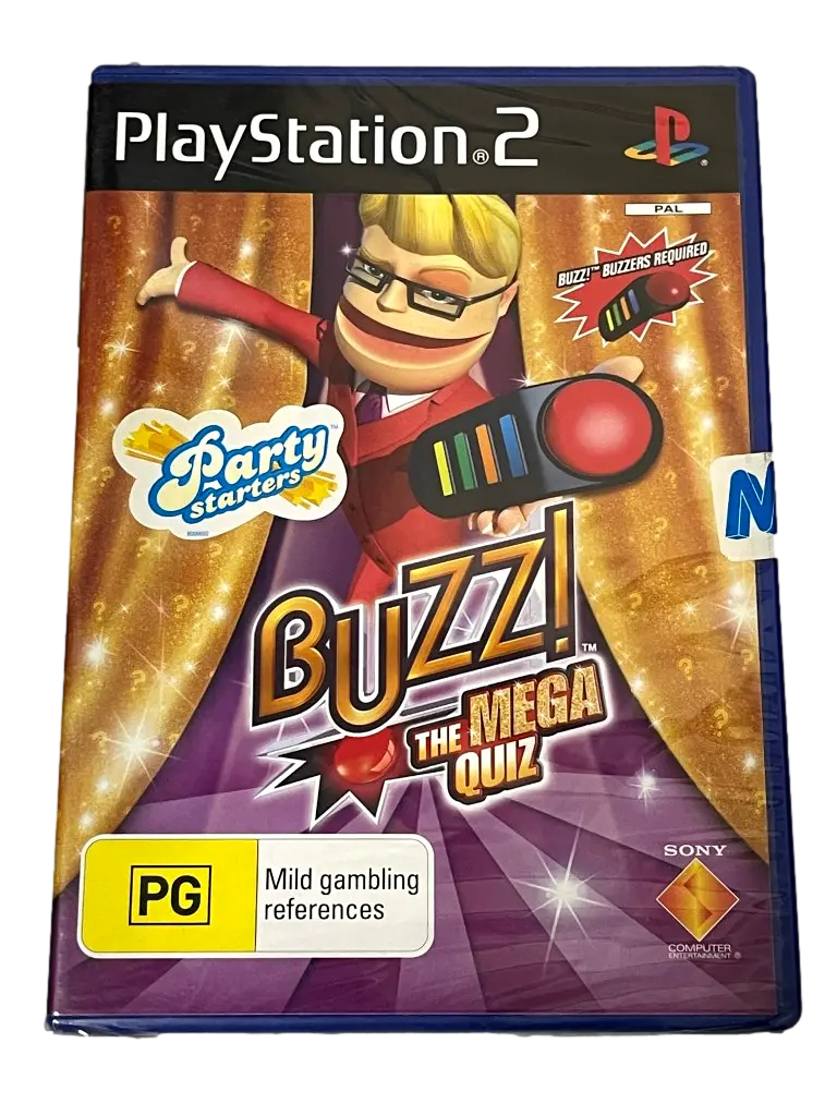 Buzz: The Mega Quiz Ps2 Pal Brand New *Factory Sealed* 1