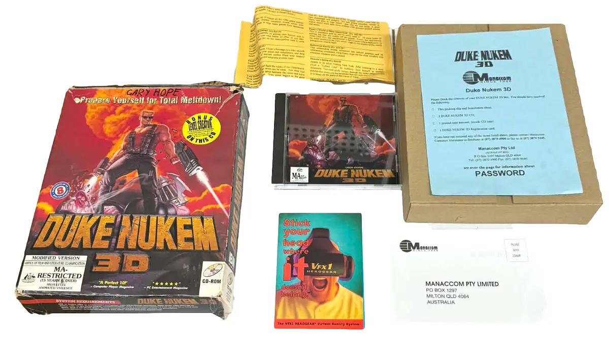 Duke Nukem 3D Aus Release Pc Big Box Game – Box, Manual, Disc & Inserts Manaccom 1