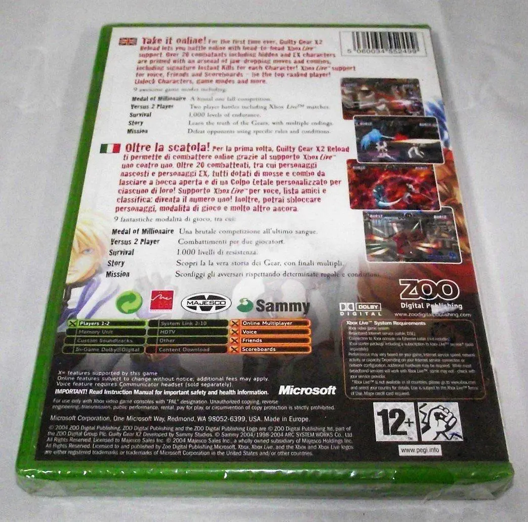 Guilty Gear X2 #Reload Xbox Original Pal *Brand New* 2