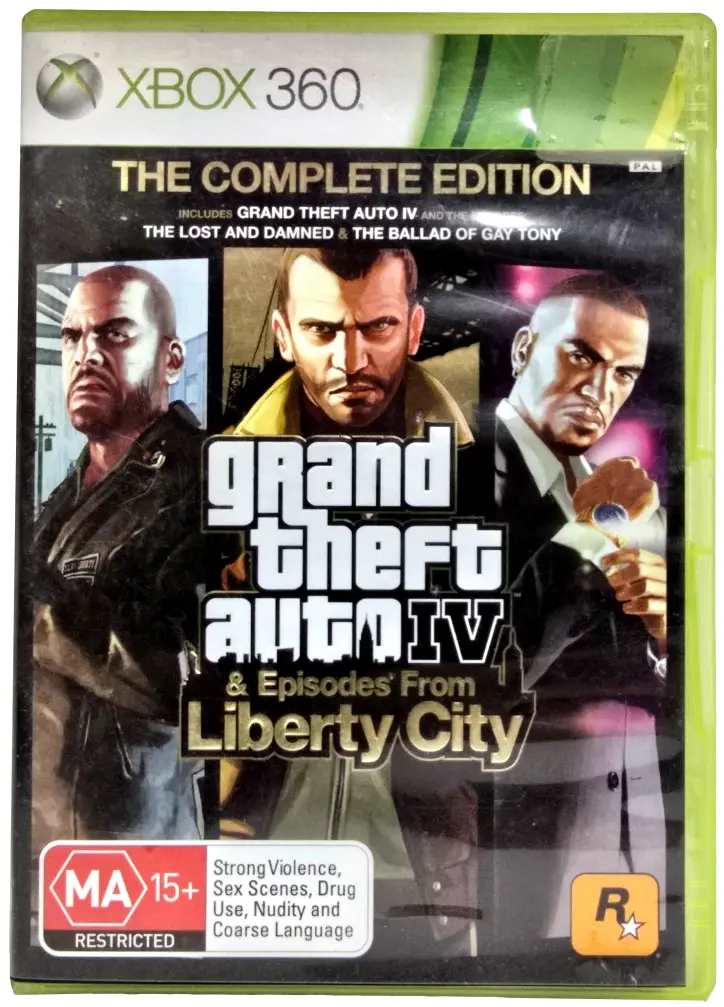Grand Theft Auto Iv & Episodes From Liberty City (No Map Or Manual) Pal Xbox360  (Pre-Owned) 1