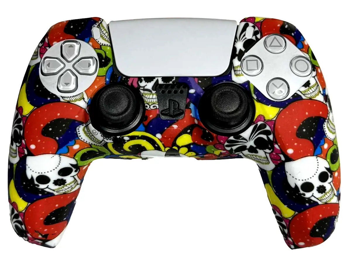 Silicone Cover For Ps5 Controller Case Skin  Large Sugar Skulls 1