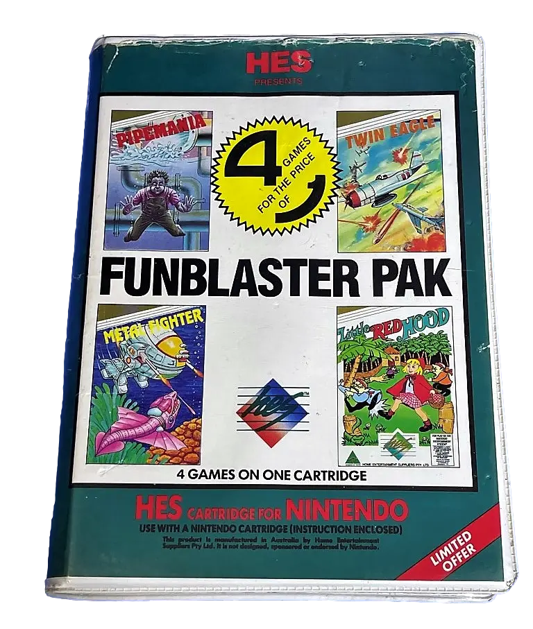 Funblaster Pak Nintendo Hes Nes Boxed Pal Piggy Back #1 (Preowned) 1