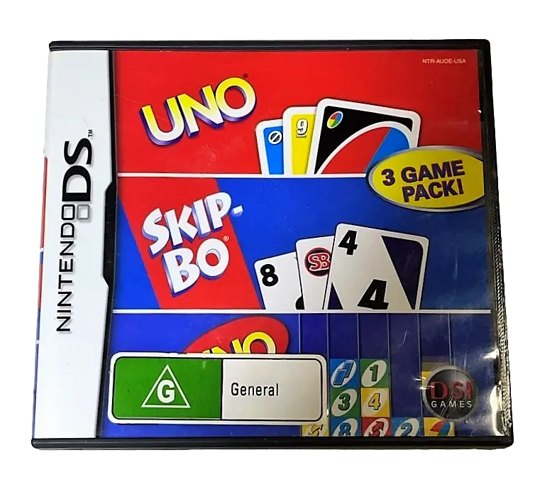 Uno, Skipbo, Uno Free Fall Nintendo Ds 2Ds 3Ds Game *Complete* (Preowned) 1