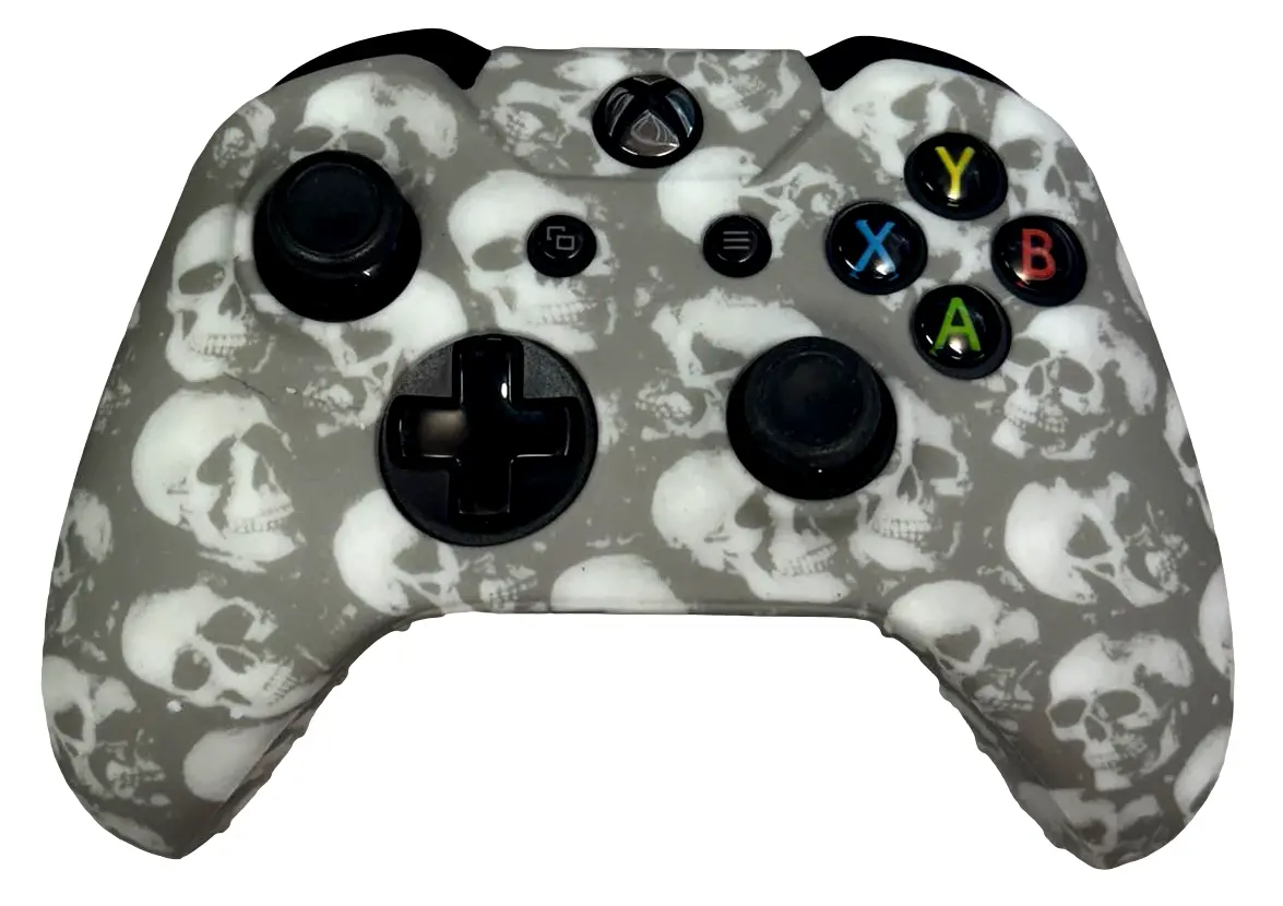 Silicone Cover For Xbox One Controller Skin - Grey Skulls 1