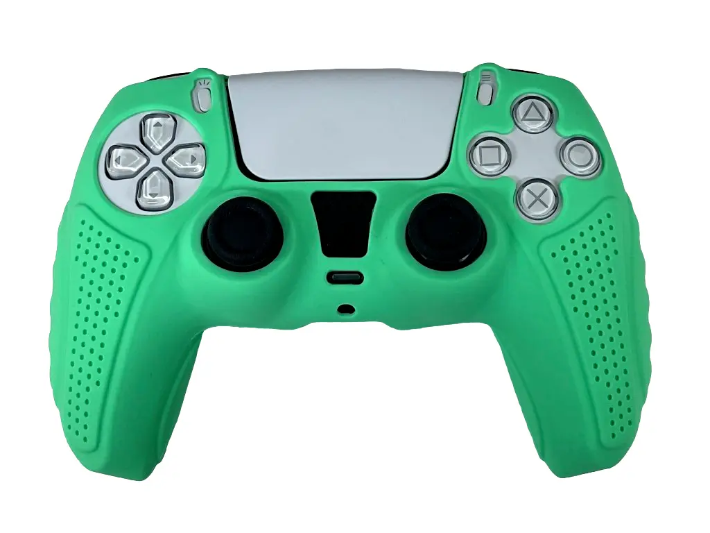 Silicone Cover For Ps5 Controller Case Skin - Green Ultra Grip 1