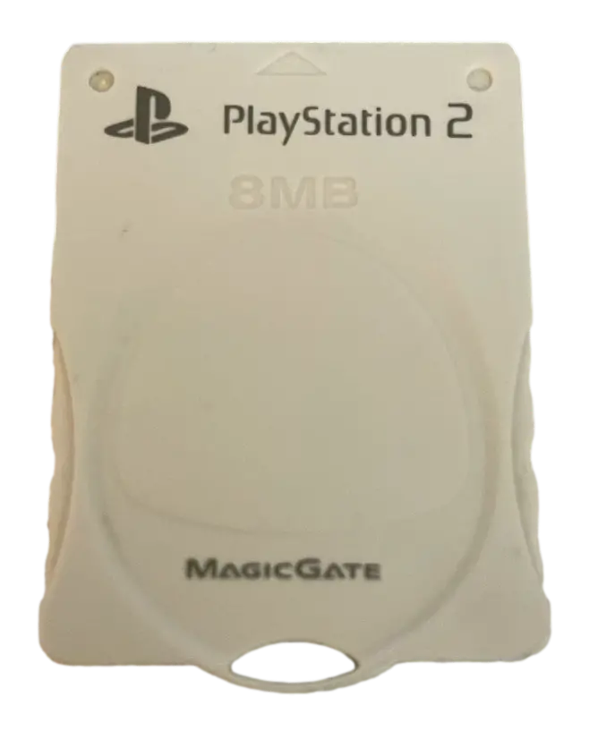Tabbed White Magic Gate Ps2 Memory Card Playstation 2 8Mb  (Preowned) 1