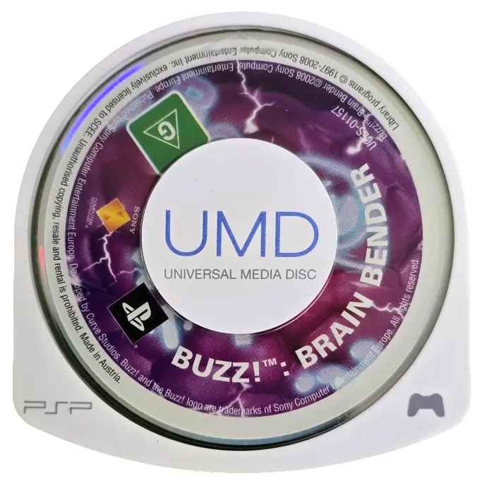 Buzz! Brain Bender Sony Psp Game Disc Only (Preowned) 1