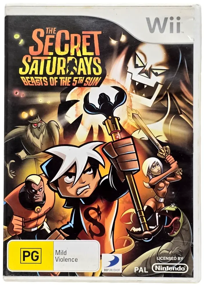The Secret Saturdays Beasts Of The Show Nintendo Wii Pal *No Manual* (Preowned) 1
