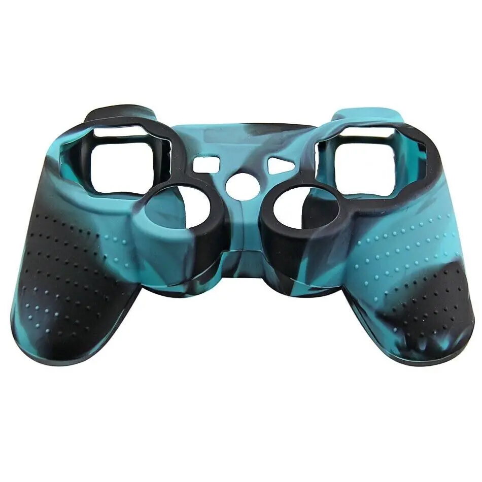 Silicone Cover For Ps3 Controller Skin Case Aqua / Black 1