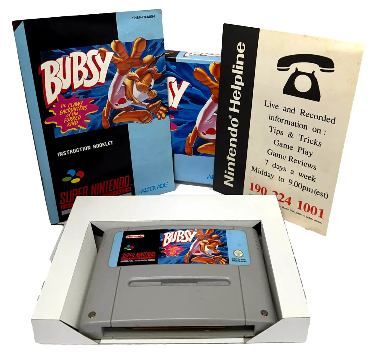 Bubsy In Claws Encounters Of The Furred Kind Super Nintendo Boxed *Complete* #2 1