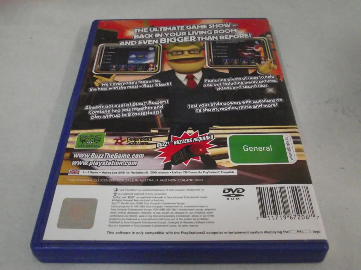 Buzz Ps2 Playstation 2 Ultimate Selection Pal Games Buzz Junior (Preowned) 6