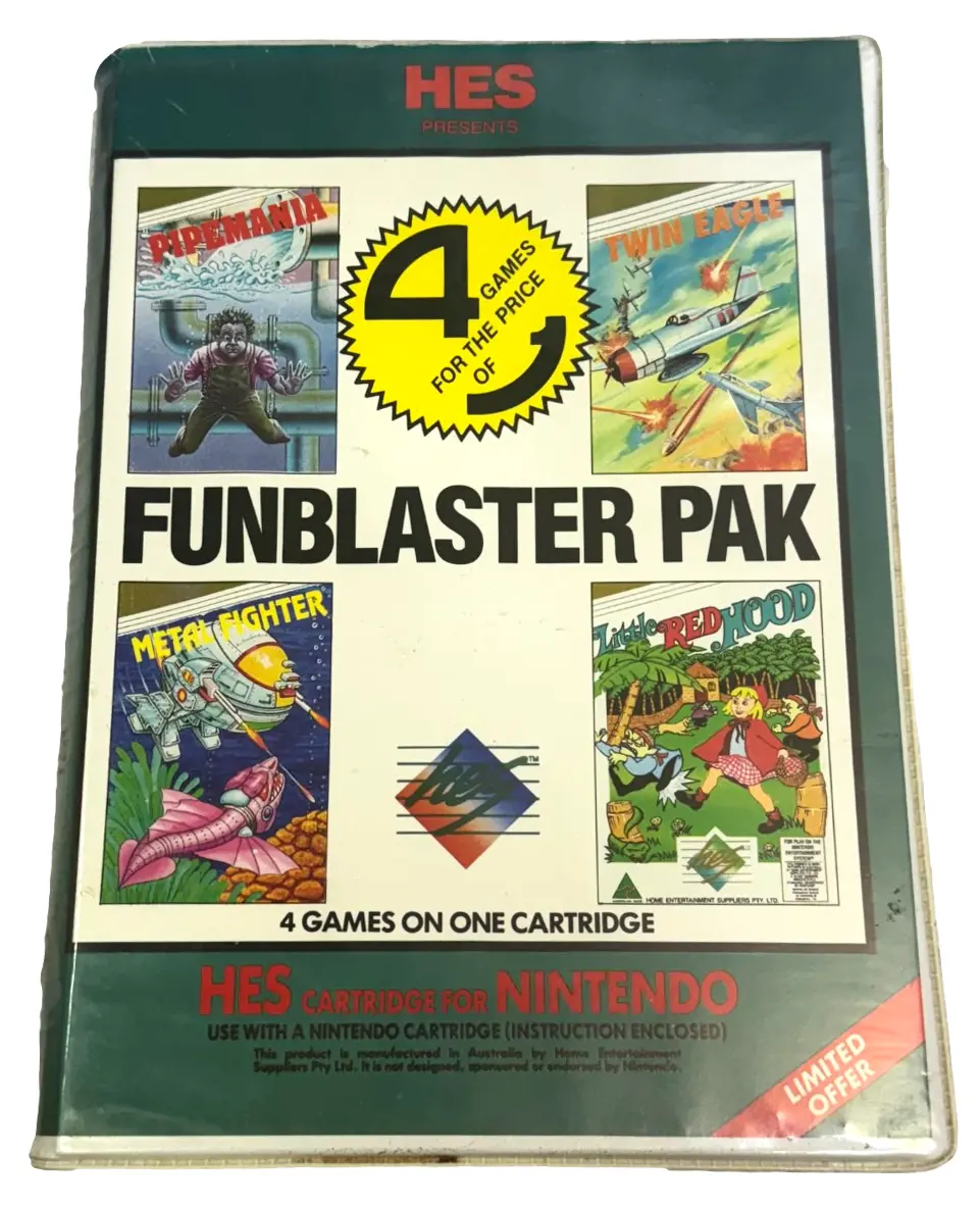 Funblaster Pak Nintendo Hes Nes Boxed Pal Piggy Back *Complete* #2 (Preowned) 1