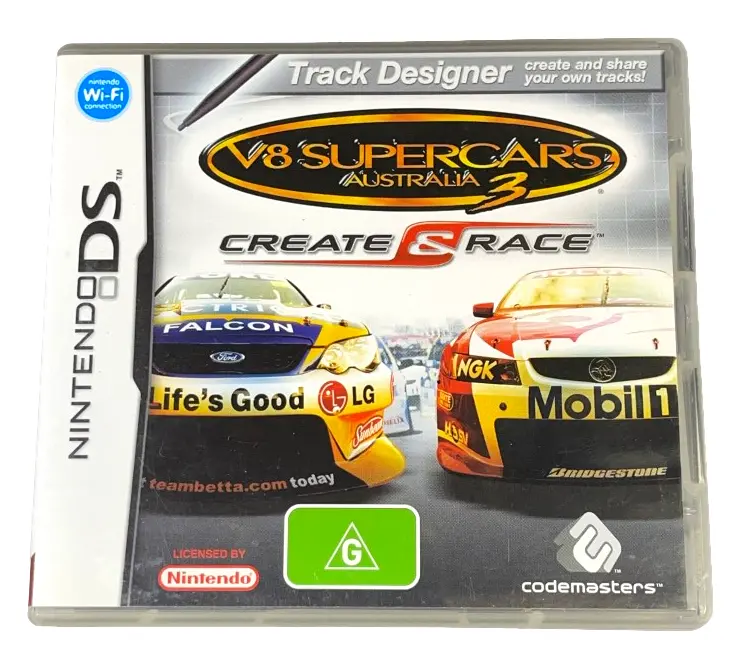 V8 Supercars Australia 3 Create & Race Nintendo Ds 2Ds 3Ds Game *Complete* (Preowned) 1
