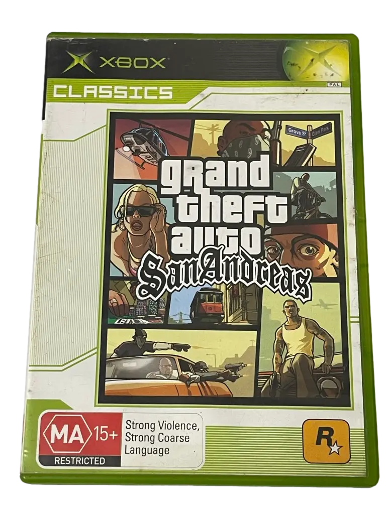 Grand Theft Auto San Andreas Xbox Original (Classics) Pal *Manual No Map* (Preowned) 1