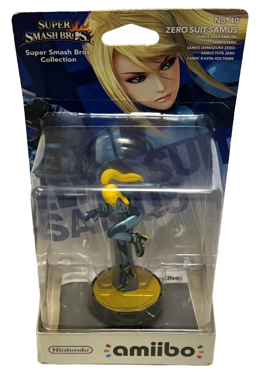 Super Smash Bros Collection N0.40 Zero Suit Samus Nintendo Amiibo 1