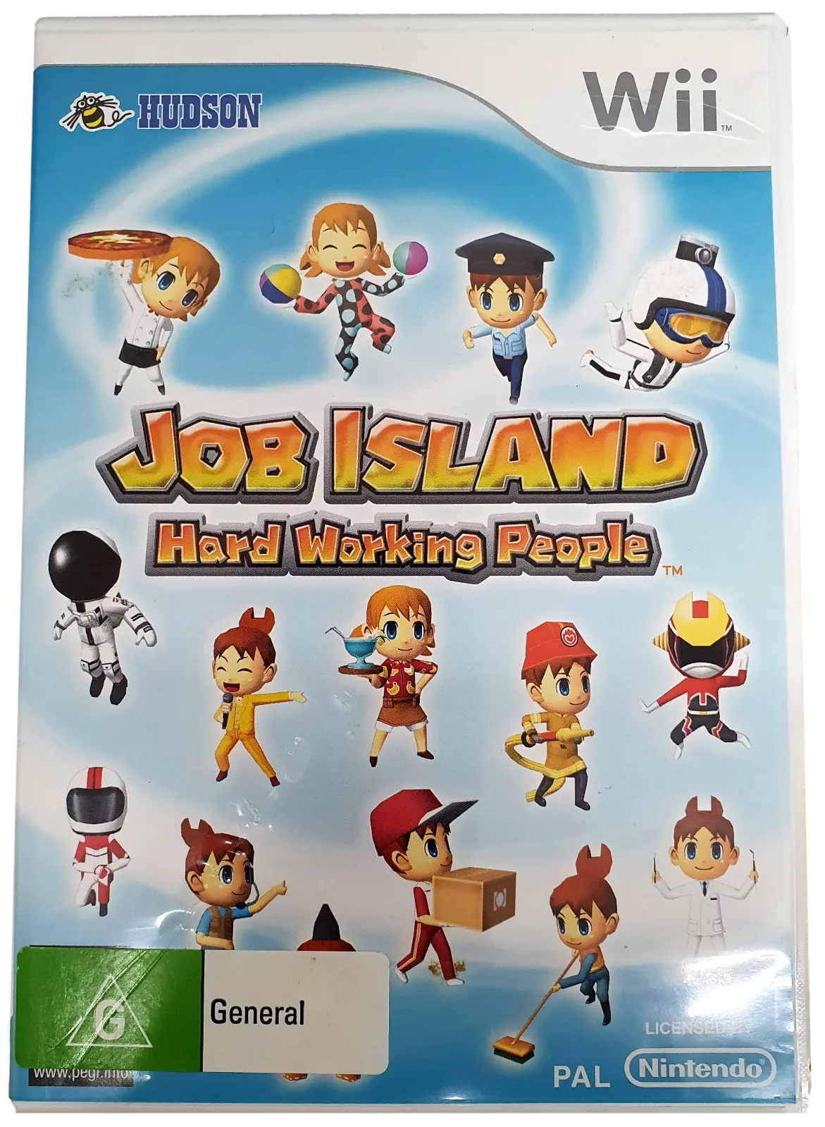 Job Island Hard Working People Nintendo Wii Pal *Complete* (Pre-Owned) 1