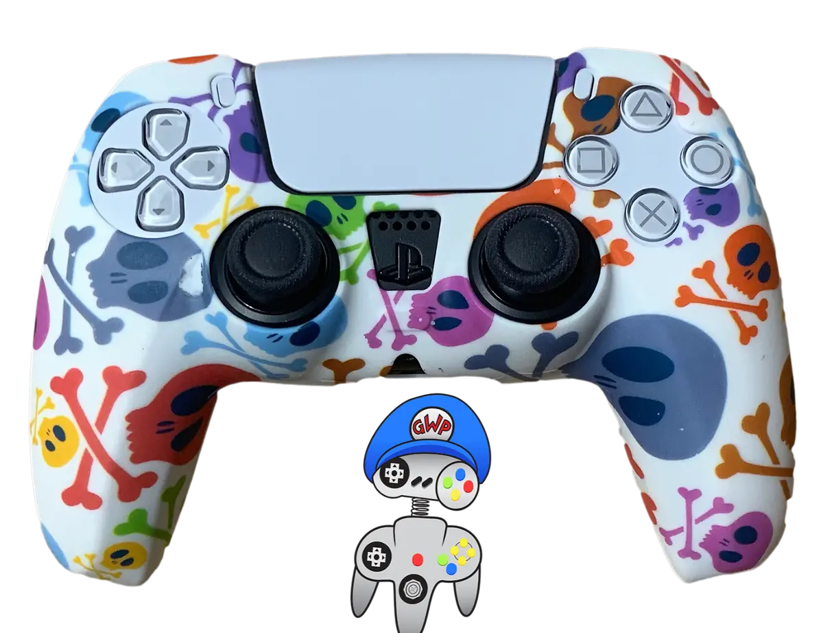 Silicone Cover For Ps5 Controller Case Skin  Skull & Crossbone 1