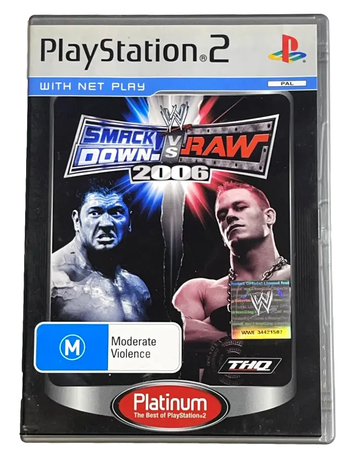 Smackdown Vs Raw 2006 Ps2 (Platinum) Pal *No Manual* (Pre-Owned) 1