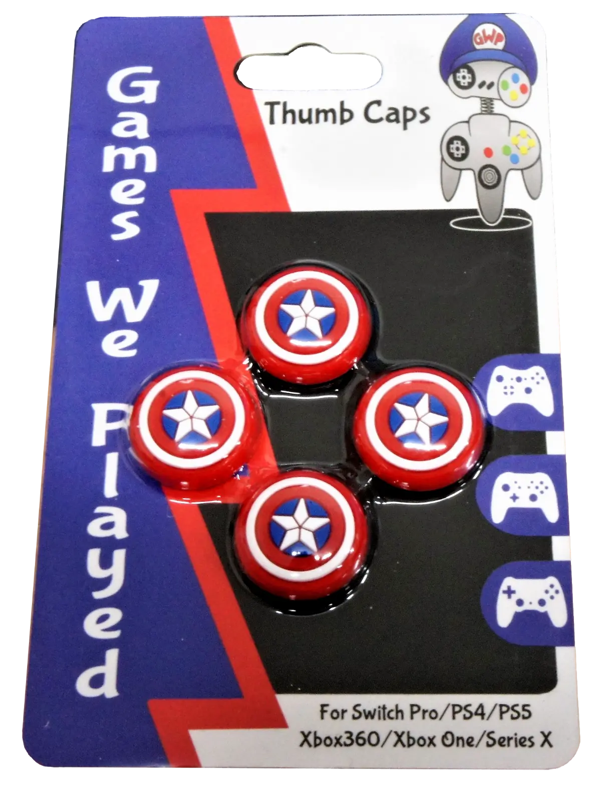 4 X Thumb Grips For Ps4 Ps5 Xbox One Xbox Seriesx Toggle Cover  Captain America 1