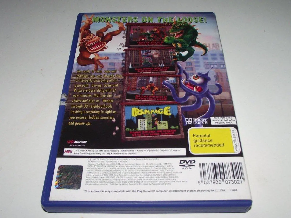 Rampage Total Destruction Ps2 Pal *No Manual* (Preowned) 2