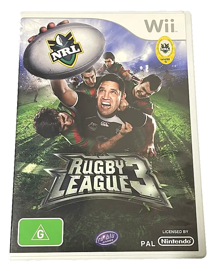 Nrl Rugby League 3 Nintendo Wii Pal *Complete*  (Preowned) 1