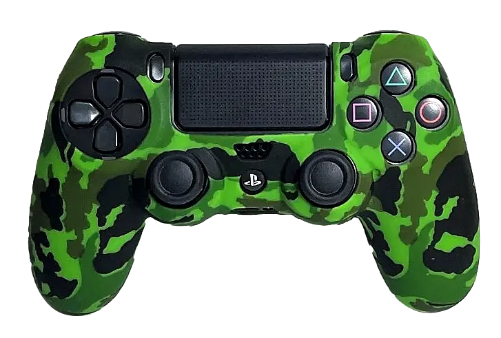 Silicone Cover For Ps4 Controller Case Skin  Green Camo 1