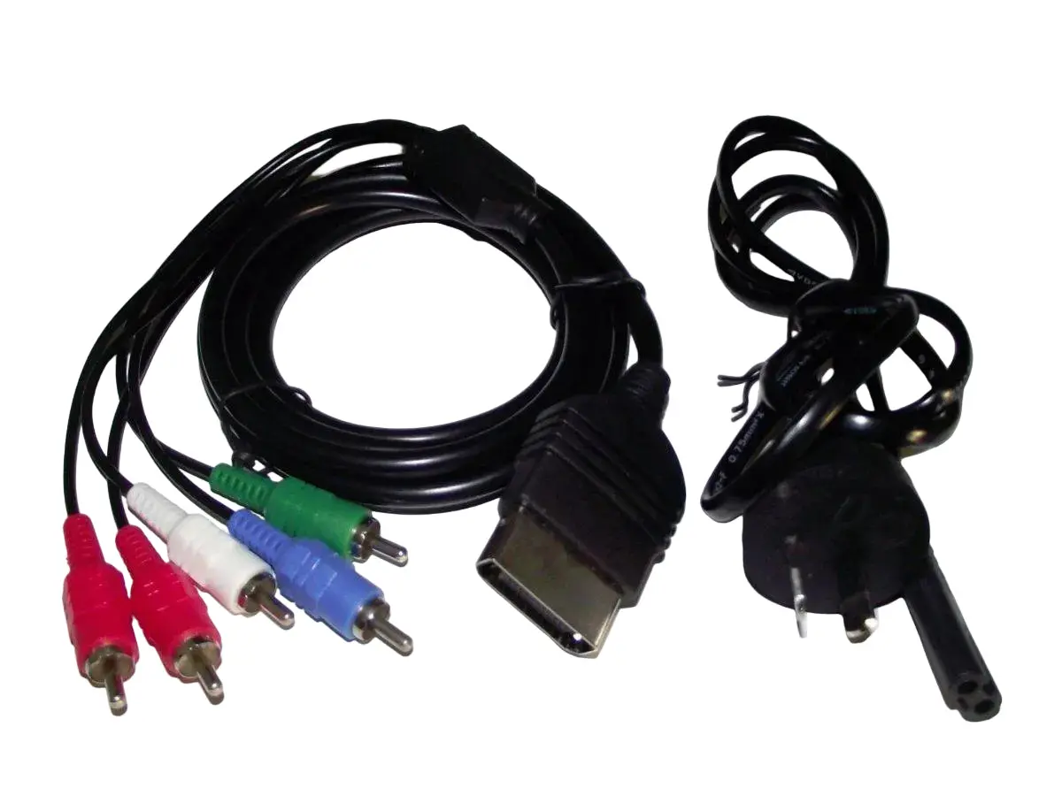 1080P Hd Tv Xbox Original Component Av Cable Cord And Power Cord New Classic 1