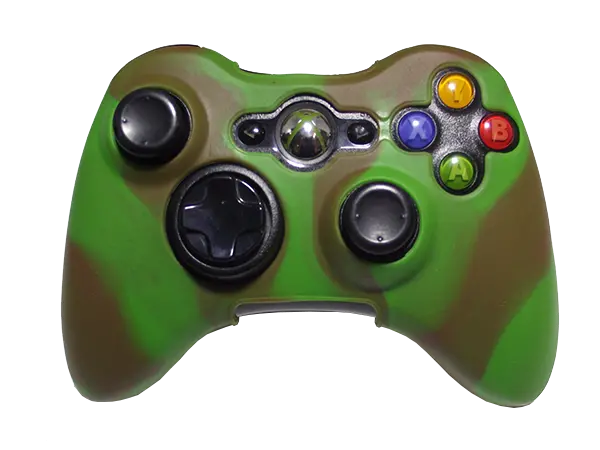 Silicone Cover For Xbox 360 Controller Skin Case Green/Brown Swirls 1