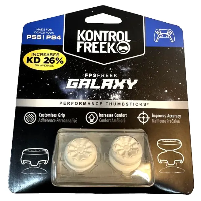 White Kontrol Freek Galaxy Thumbsticks Ps4/Ps5 1