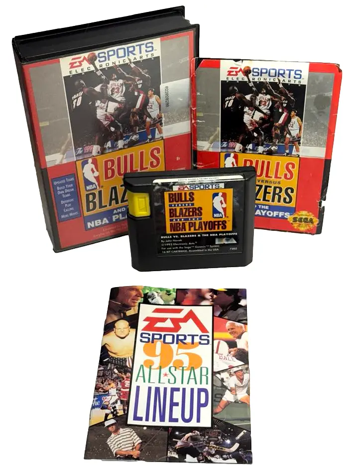 Nba Bulls Versus Blazers Sega Mega Drive *Part Manual* Genesis Region Free (Preowned) 1