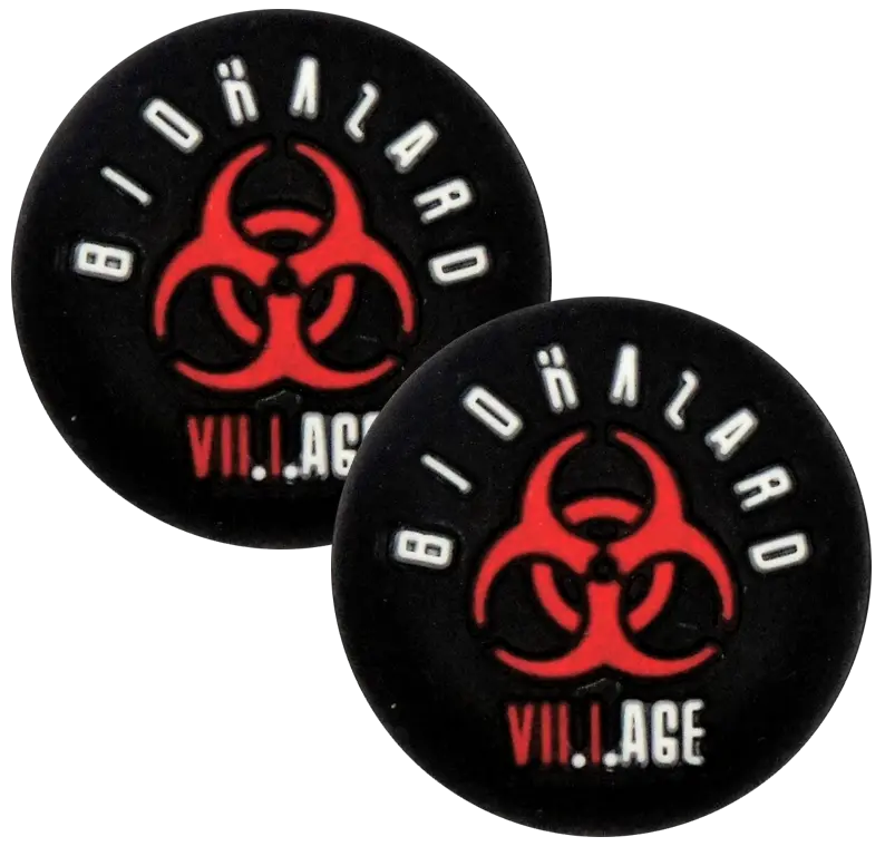 Thumb Grips X 2 For Ps4 Ps5 Xboxone Xbox Series X Toggle Cover Cap Biohazard Red 1