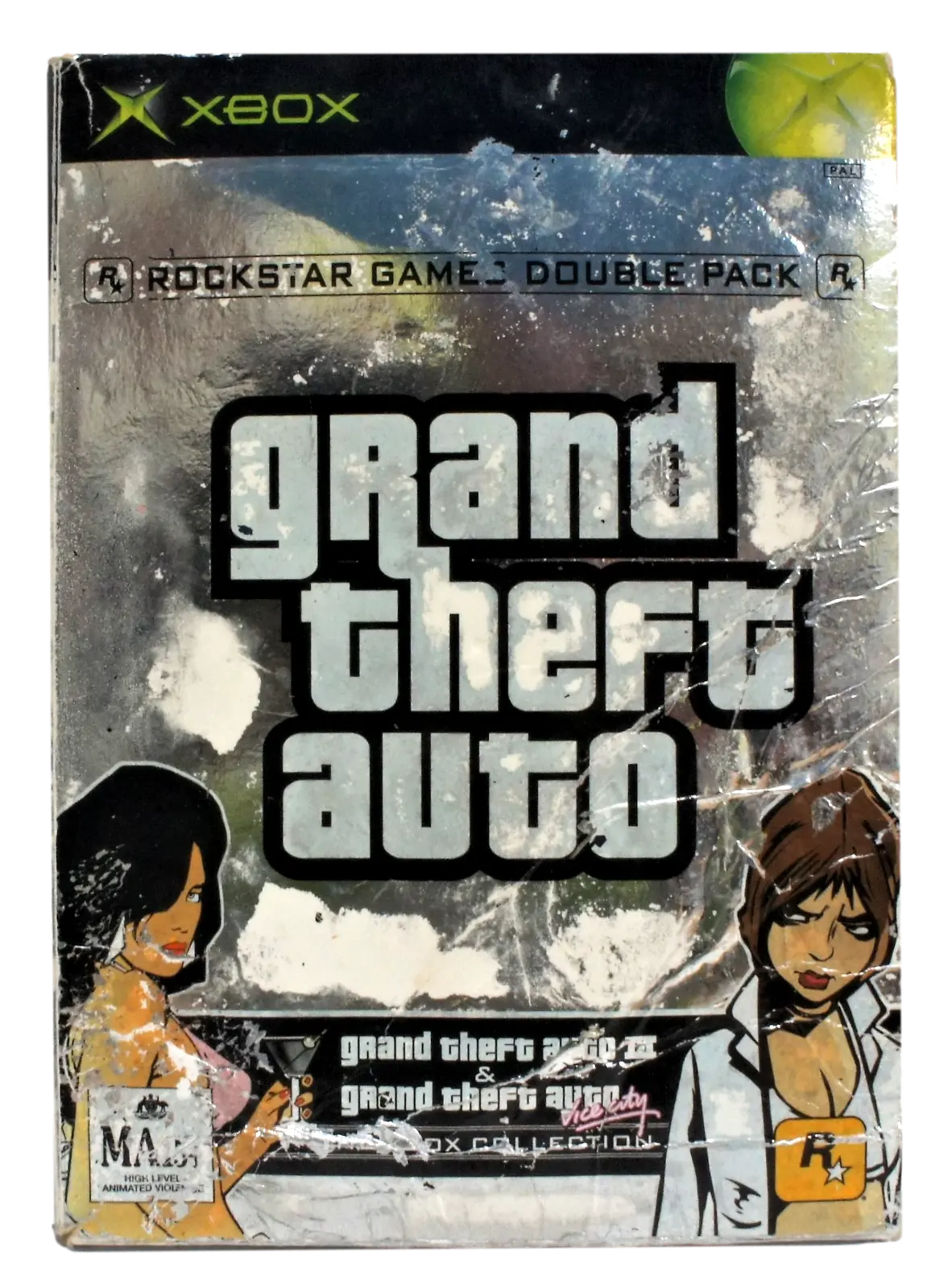 Grand Theft Auto Double Pack Xbox Original Pal *Complete* Damaged Outer Sleeve 1