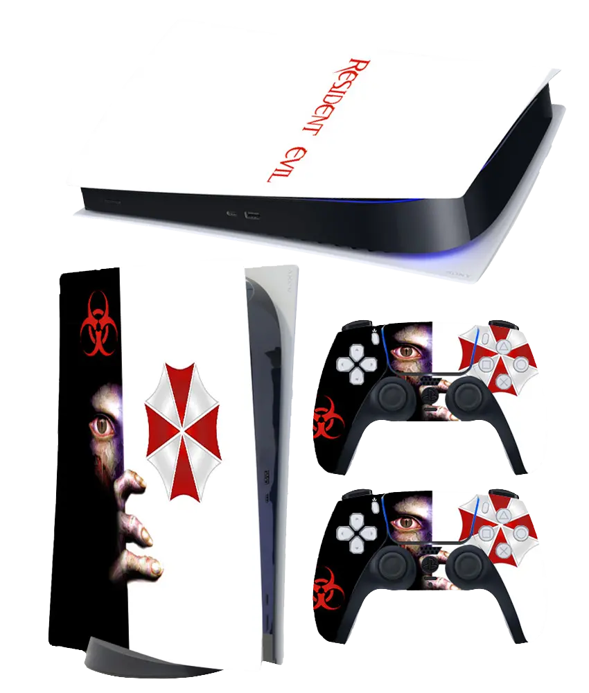 1St Edition Ps5 Themed Decal Sticker Wrap Disc Edition Console - Resident Evil 1