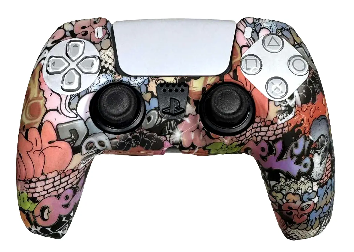 Silicone Cover For Ps5 Controller Case Skin  Small Graffiti 1