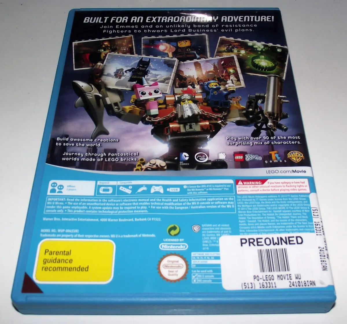 The Lego Movie Nintendo Wii U Pal (Preowned) 2