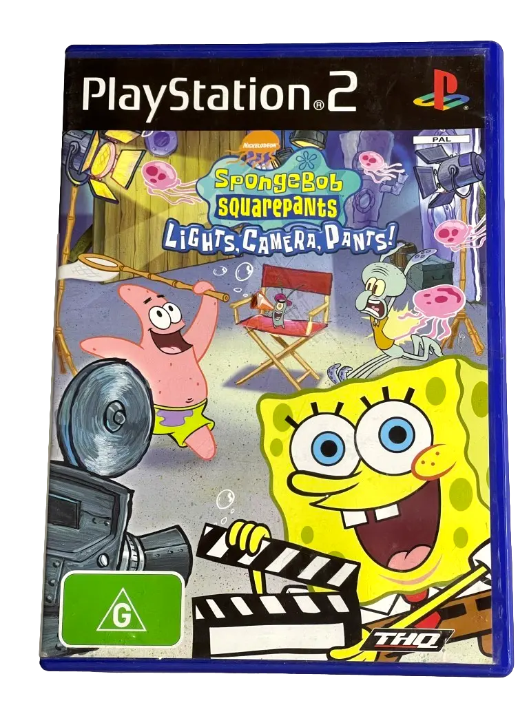 Spongebob Squarepants Lights Camera Pants! Ps2 Pal *No Manual* (Preowned) 1
