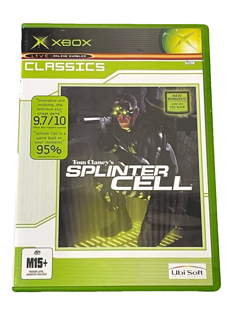 Tom Clancy's Splinter Cell Xbox Original Pal (Classics) *Complete* (Preowned) 1