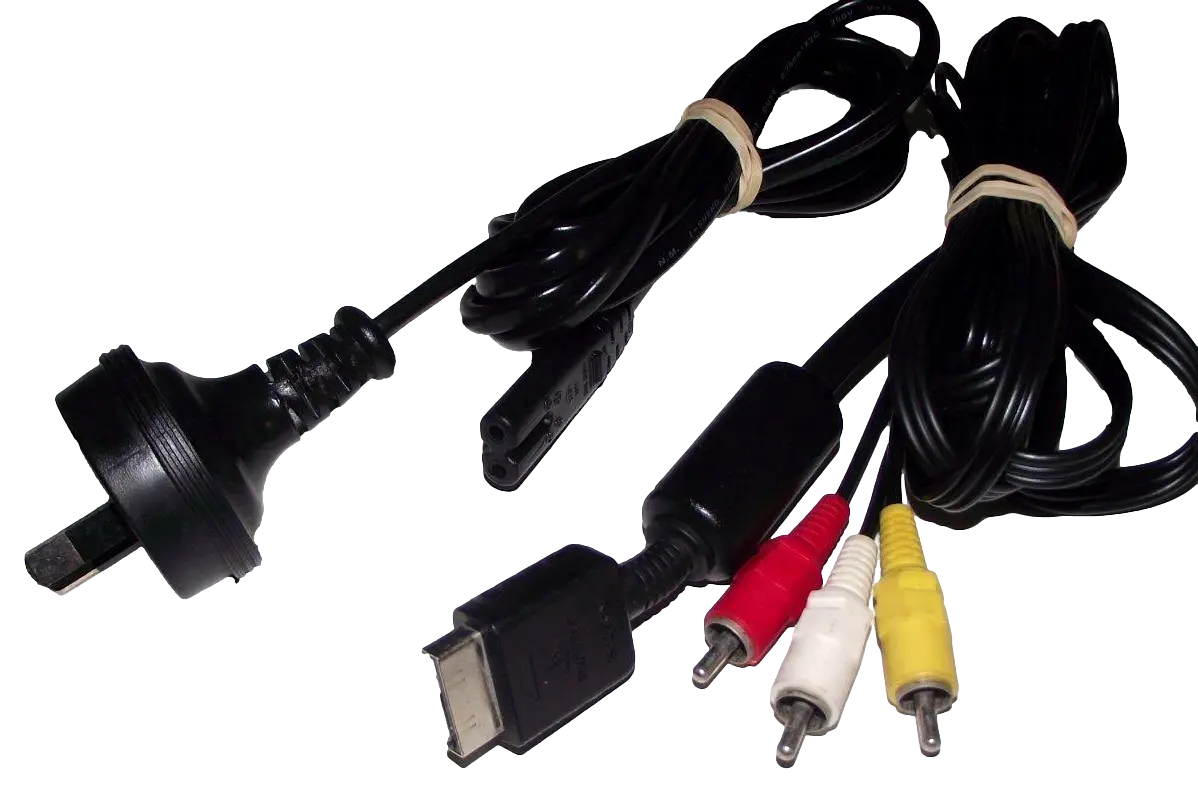 Genuine Playstation Power And Av Cable Cord Ps1 Ps2 Ps3 Playstation (Pre-Owned) 1