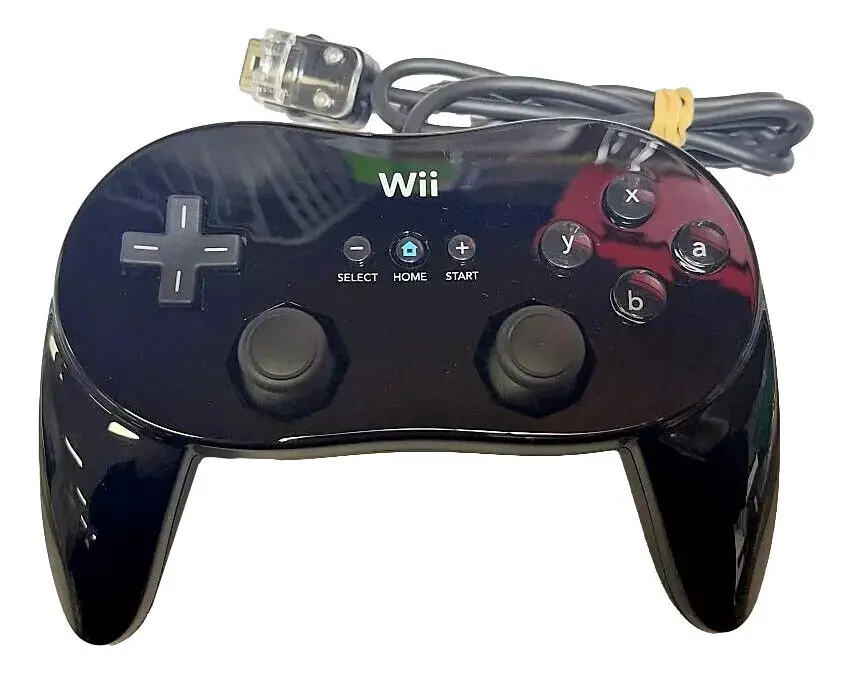 Genuine Nintendo Wii Black Classic Controller Pro Remote Snes Nes Mini  (Preowned) 1