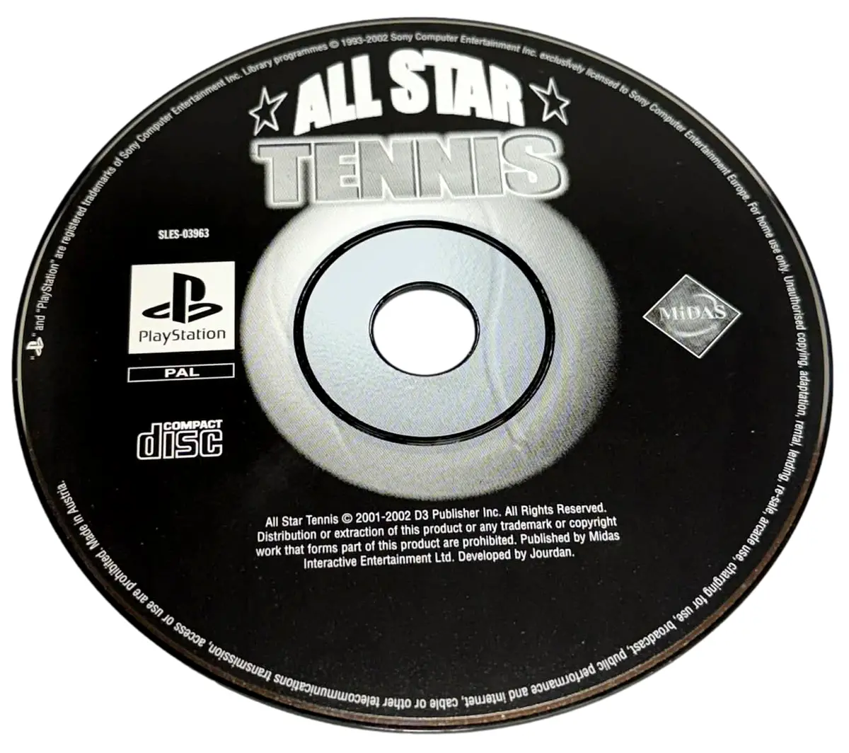 All Star Tennis Ps1 Ps2 Ps3 Pal *Disk Only* (Preowned) 1