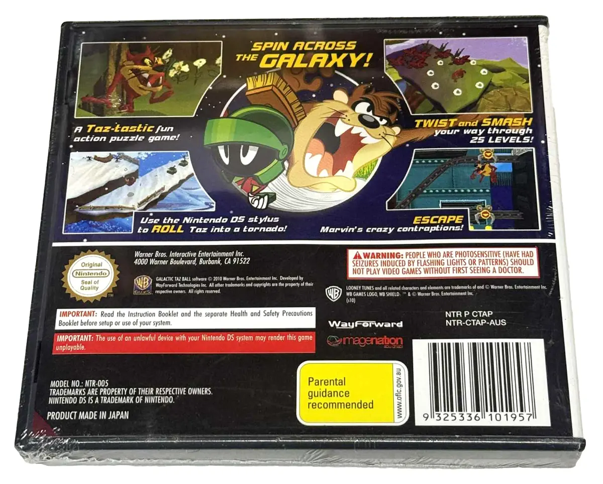 Galactic Taz Ball Looney Tunes Nintendo Ds 2Ds 3Ds Game *Brand New* Sealed 2