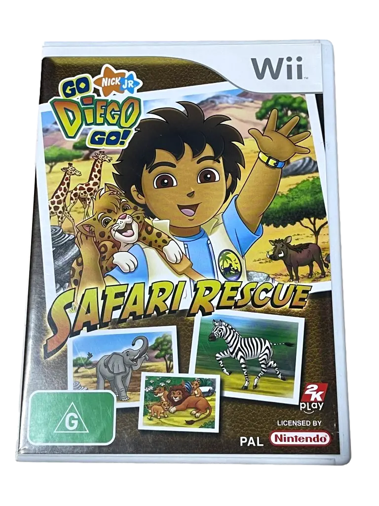 Go Diego Go Safari Rescue Nintendo Wii Pal *No Manual* 1