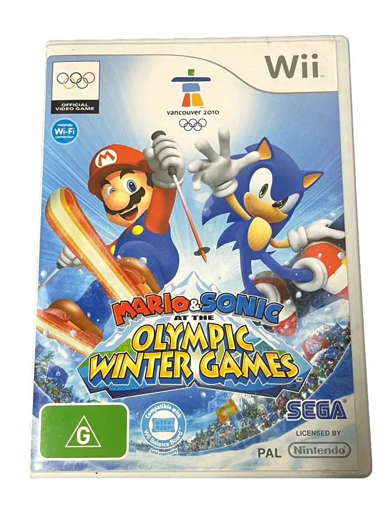Mario & Sonic At The Winter Olympic Games Nintendo Wii Pal *Complete* (Preowned) 1
