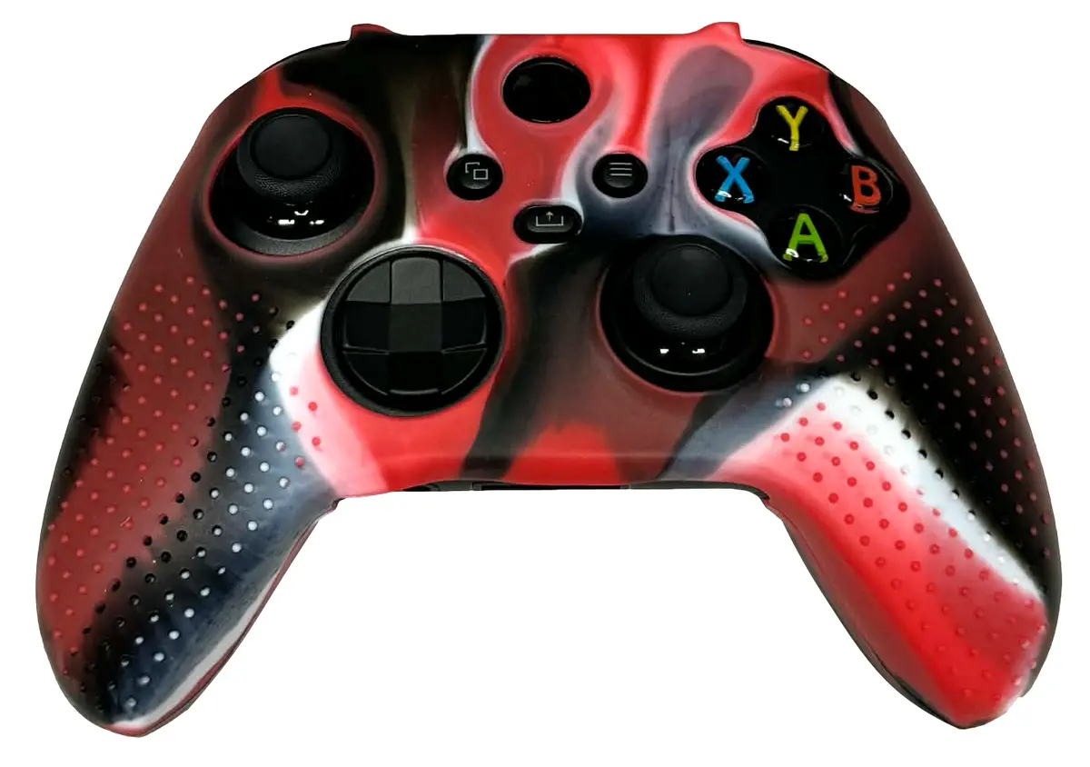 Silicone Cover For Xbox Series X/S Controller Case Skin  Red Swirl 1