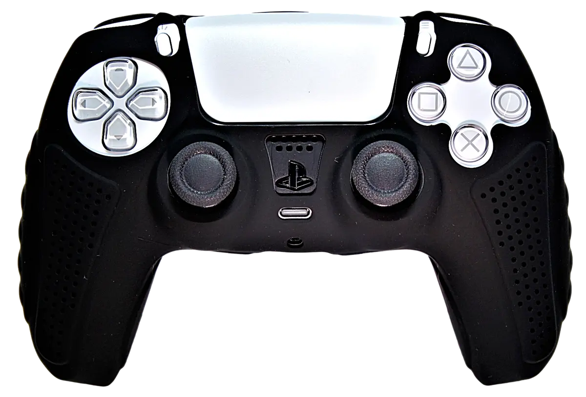 Silicone Cover For Ps5 Controller Case Skin - Black Ultra Grip 1