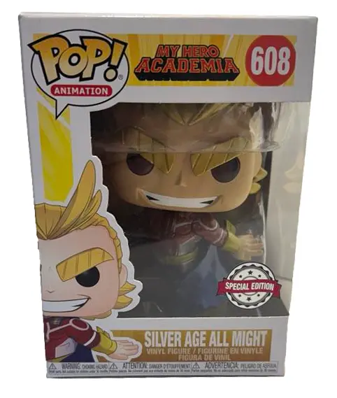Silver Age All Might 608 My Hero Academia Funko Pop! (Preowned) 1
