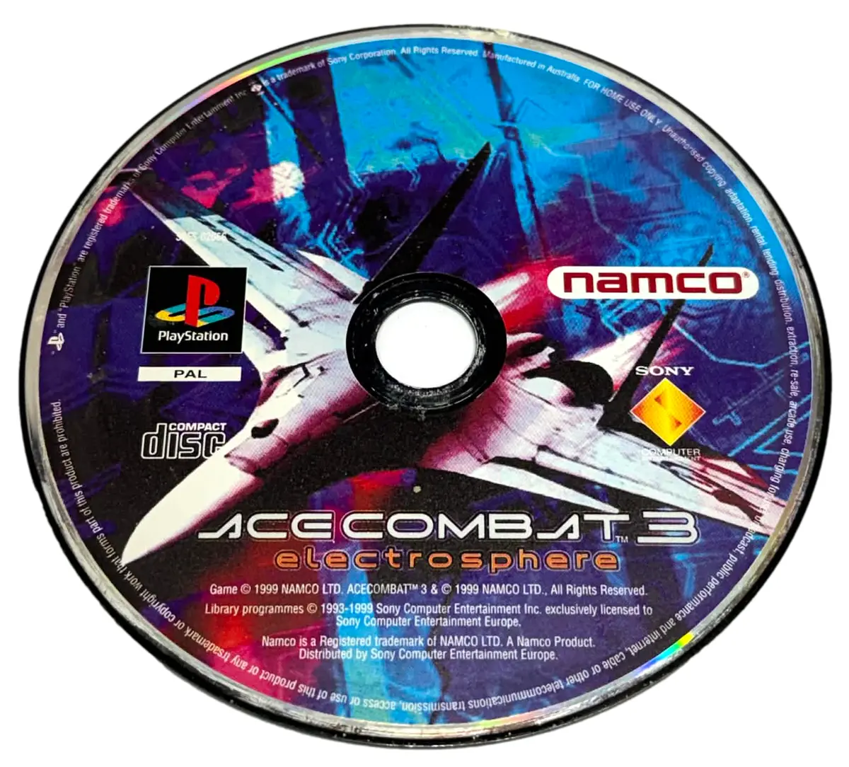 Ace Combat 3 Electrophere Ps1 Ps2 Ps3 Pal *Disk Only* (Preowned) 1