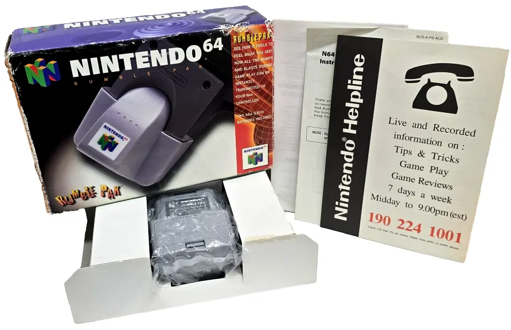 Genuine Nintendo 64 Rumble Pak N64 Boxed Pal *Complete* (Preowned) 1