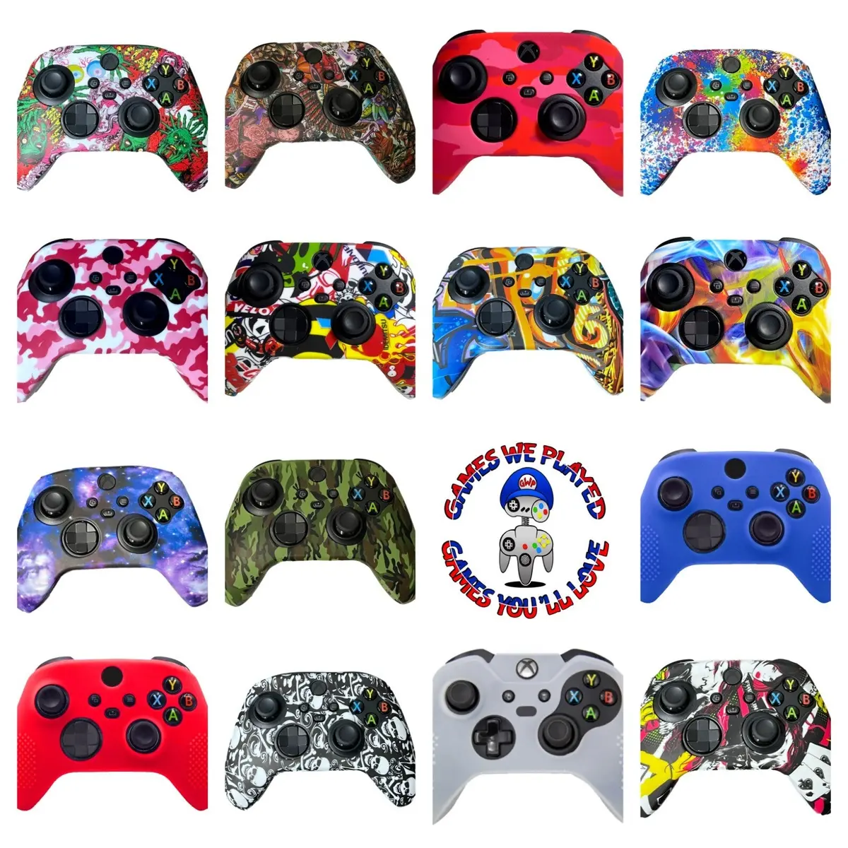 Silicone Cover For Xbox Series X Controller Case Skin Extra Grip Cool Designs 1