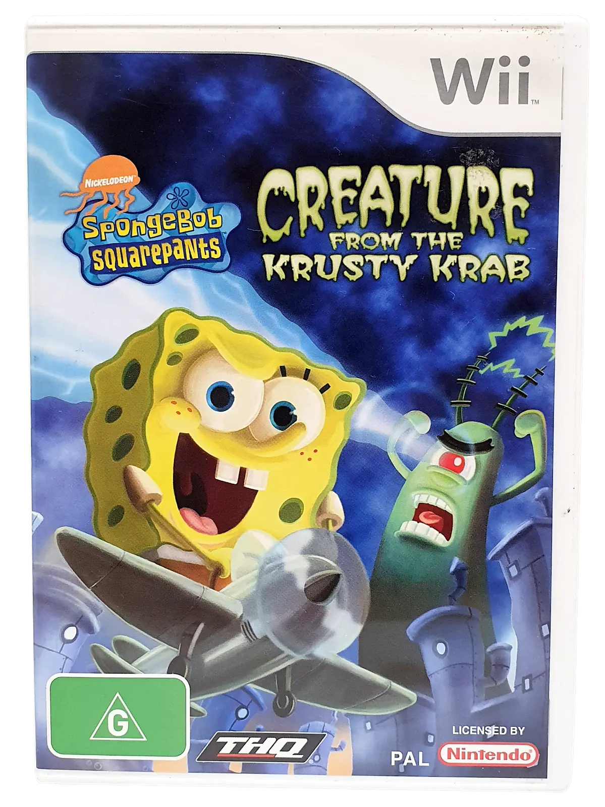 Spongebob Squarepants Creature From The Krusty Krab Nintendo Wii Pal *Complete* 1
